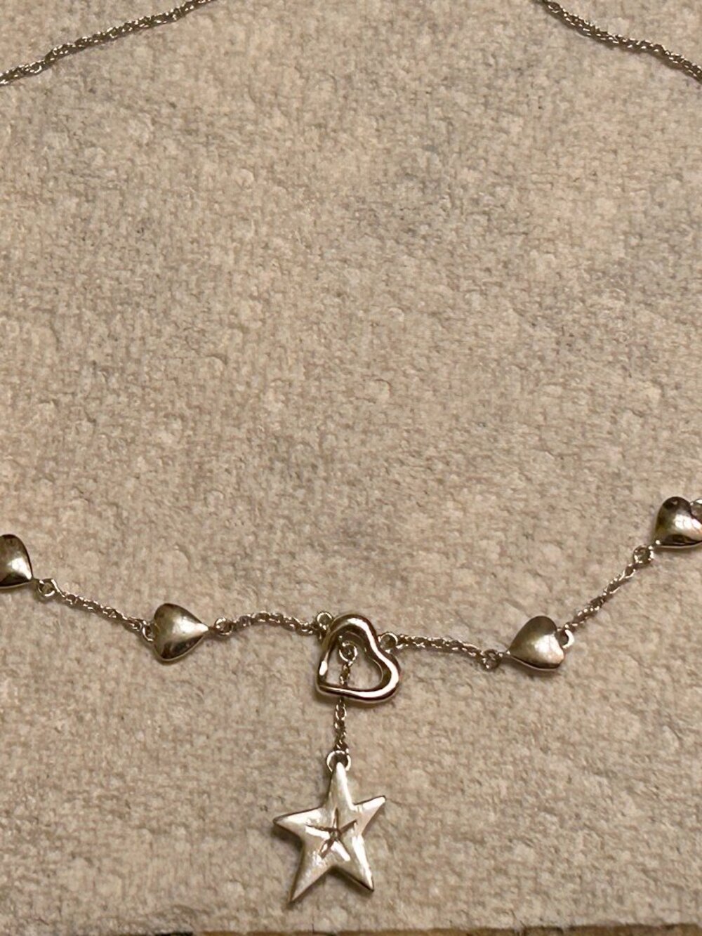 Bradford Exchange 925 Sterling Silver Granddaughter Shining Star Heart Necklace